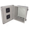 Altelix 10x8x6 Vented Fiberglass Weatherproof NEMA Enclosure with Aluminum Equipment Mounting Plate