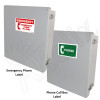 Altelix 14x12x6 Fiberglass Outdoor Weatherproof NEMA 4X Phone Call Box with Emergency Phone Label