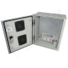 Altelix 12x10x6 Vented Fiberglass Weatherproof NEMA Enclosure with Equipment Mounting Plate & 120 VAC Outlets