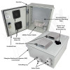 Altelix 12x10x6 Vented Fiberglass Weatherproof NEMA Enclosure with Equipment Mounting Plate & 120 VAC Outlets