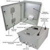Altelix 20x16x8 Vented Fiberglass Weatherproof NEMA Equipment Enclosure with Equipment Mounting Plate and 120VAC Outlets