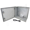Altelix 16x16x8 NEMA 4X Fiberglass Weatherproof Enclosure with Equipment Mounting Plate & 120 VAC Outlets & Power Cord
