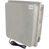 Altelix 14x12x8 Fiberglass Weatherproof NEMA Enclosure with Aluminum Mounting Plate, 120 VAC Outlets and Power Cord