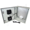 Altelix 20x16x8 Vented Fiberglass Weatherproof NEMA Equipment Enclosure with Dual Cooling Fans and 120VAC Outlets and Power Cord