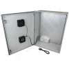 Altelix 32x24x12 Vented Fiberglass Weatherproof NEMA Enclosure with 120 VAC Outlets, Power Cord & Dual 85&deg;F Turn-On Cooling Fans