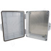 Altelix 14x11x5 PC + ABS Weatherproof NEMA Enclosure with Hinged Door & Aluminum Mounting Plate
