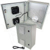 Altelix 20x16x8 Vented Fiberglass Heated Weatherproof NEMA Enclosure with 120 VAC Outlets, Power Cord, 200W Heater & Dual 85&deg;F Turn-On Cooling Fans