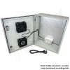 Altelix 20x16x8 Vented Fiberglass Heated Weatherproof NEMA Enclosure with 120 VAC Outlets, Power Cord, 200W Heater & Dual 85&deg;F Turn-On Cooling Fans