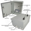 Altelix 16x12x8 NEMA 4X Fiberglass Weatherproof Enclosure with Equipment Mounting Plate & 120 VAC GFCI Outlets