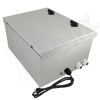 Altelix 16x12x8 Fiberglass FRP NEMA 3x / IP65 Weatherproof Equipment Enclosure with Equipment Mounting Plate and 120VAC Outlets and Power Cord