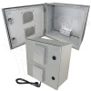 Altelix 16x16x8 Fiberglass FRP Vented Weatherproof NEMA Equipment Enclosure with Equipment Mounting Plate, 120VAC Outlets and Power Cord