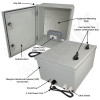 Altelix 16x12x8 NEMA 4X Fiberglass Weatherproof Enclosure with Equipment Mounting Plate & 120 VAC GFCI Outlets & Power Cord