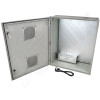 Altelix 24x20x9 Vented Fiberglass Weatherproof NEMA Enclosure with Equipment Mounting Plate, 120 VAC Outlets and Power Cord