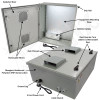 Altelix 24x20x9 Vented Fiberglass Weatherproof NEMA Enclosure with Equipment Mounting Plate, 120 VAC Outlets and Power Cord