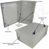 Altelix 24x16x9 NEMA 4X Fiberglass Weatherproof Enclosure