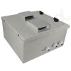 Altelix 16x16x8 Fiberglass FRP NEMA 3x / IP65 Weatherproof Equipment Enclosure with Cooling Fan, Equipment Mounting Plate and 120VAC Outlets