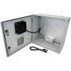 Altelix 16x16x8 Fiberglass FRP NEMA 3x / IP65 Weatherproof Equipment Enclosure with Cooling Fan, Equipment Mounting Plate and 120VAC Outlets and Power Cord