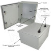 Altelix 16x12x8 NEMA 4X Fiberglass Weatherproof Enclosure with Blank Steel Equipment Mounting Plate