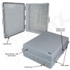 Altelix 17x14x6 Inch Polycarbonate + ABS Weatherproof NEMA Enclosure