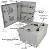 Altelix 16x12x8 Vented Industrial DIN Rail Fiberglass Weatherproof NEMA Enclosure