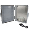 Altelix 14x11x5 Polycarbonate + ABS Weatherproof NEMA Enclosure with Aluminum Mounting Plate, 120 VAC Outlets and Power Cord