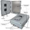 Altelix 17x14x6 Inch Polycarbonate + ABS Vented Weatherproof NEMA Enclosure with Aluminum Mounting Plate