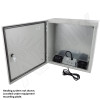 Altelix 16x16x8 Steel Heated Weatherproof NEMA Enclosure with Dual Cooling Fans, 200W Heater, 120 VAC Outlets and Power Cord