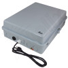 Altelix 17x14x6 Polycarbonate + ABS Weatherproof NEMA Enclosure with Aluminum Mounting Plate, 120 VAC GFCI Outlets & Power Cord