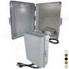 Altelix 17x14x6 Polycarbonate + ABS Weatherproof NEMA Enclosure with Aluminum Mounting Plate, 120 VAC GFCI Outlets & Power Cord