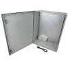 Altelix 32x24x12 NEMA 4X Fiberglass Weatherproof Enclosure with Equipment Mounting Plate, 120 VAC Outlets & Power Cord