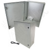 Altelix 32x24x12 NEMA 4X Fiberglass Weatherproof Enclosure with Equipment Mounting Plate, 120 VAC Outlets & Power Cord