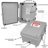 Altelix 14x11x7 IP66 NEMA 4X Outdoor Weatherproof Emergency Phone Call Box and Service Phone Box