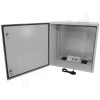 Altelix 24x24x16 Vented Steel Weatherproof NEMA Enclosure with 120 VAC Outlets and Power Cord