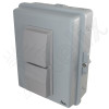 Altelix 14x11x5 Polycarbonate + ABS Vented Fan Cooled Weatherproof NEMA Enclosure with Aluminum Mounting Plate, 120 VAC GFCI Outlets & Power Cord