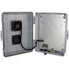 Altelix 14x11x5 Vented Polycarbonate + ABS Weatherproof NEMA Enclosure with 24 VDC Cooling Fan