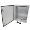 Altelix 24x20x12 NEMA 4X Steel Weatherproof Enclosure with 120 VAC Outlets and Power Cord