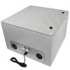 Altelix 24x24x16 Steel Heated Weatherproof NEMA Enclosure with Dual Cooling Fans, 400W Heater, 120 VAC Outlets and Power Cord