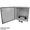 Altelix 24x24x16 Steel Heated Weatherproof NEMA Enclosure with Dual Cooling Fans, 400W Heater, 120 VAC Outlets and Power Cord
