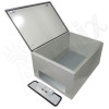 Altelix 28x24x16 NEMA 4X Steel Weatherproof Enclosure with 120 VAC Outlets and Power Cord