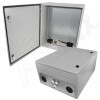 Altelix 24x20x12 Steel Weatherproof NEMA Enclosure with Dual 24 VDC Cooling Fans