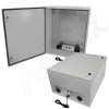 Altelix 24x28x16 Steel Weatherproof NEMA Enclosure with Dual Cooling Fans, 120 VAC Outlets and Power Cord