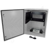 Altelix 24x28x16 19" 6U Rack Steel Weatherproof NEMA Enclosure with Dual Cooling Fans, 120 VAC Outlets and Power Cord