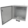 Altelix 24x24x12 NEMA 4X Steel Weatherproof Enclosure with 120 VAC Outlets and Power Cord