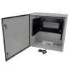 Altelix 24x24x12 120VAC 20A Steel NEMA 4X Enclosure with 19" Wide 6U Rack, 20A Power Outlets and Power Cord