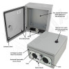 Altelix 12x10x6 Vented Steel Weatherproof NEMA Enclosure with Steel Equipment Mounting Plate