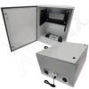 Altelix 32x28x16 19" 6U Rack Steel Weatherproof NEMA Enclosure with Dual Cooling Fans, 120 VAC Outlets and Power Cord