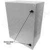 Altelix 32x28x16 19" 6U Rack Steel Weatherproof NEMA Enclosure with Dual Cooling Fans, 120 VAC 20A Outlets and Power Cord