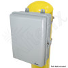 Altelix 12x9x5 Pole Mount IP66 NEMA 4X PC+ABS Plastic Weatherproof Utility Box with Hinged Door