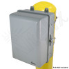 Altelix 12x9x7 Pole Mount IP66 NEMA 4X PC+ABS Plastic Weatherproof Utility Box with Hinged Door
