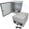 Altelix 20x16x12 Vented Steel Weatherproof NEMA Enclosure with 120 VAC Outlets and Power Cord